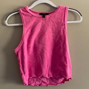 Pink terry cloth top forever 21